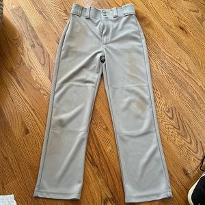 Youth Boys Grey Rawlings Baseball Pants Size Large